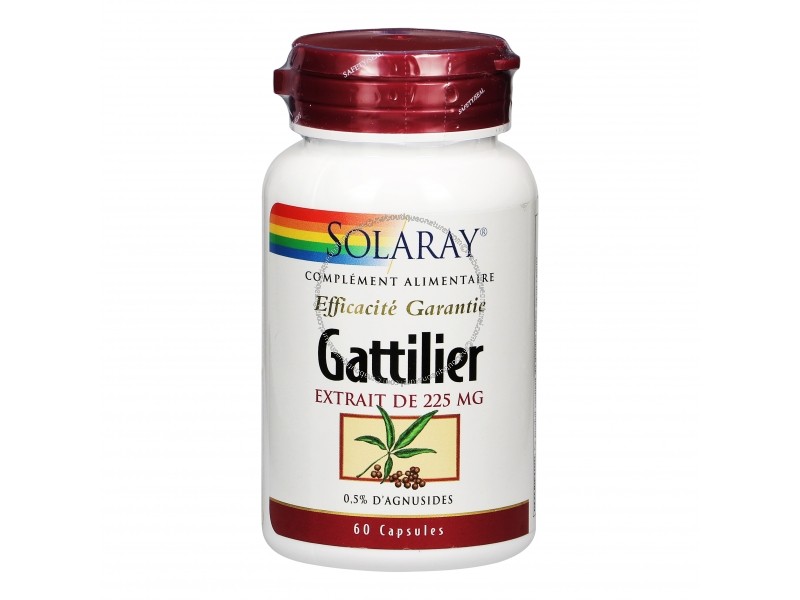 Gattilier 225mg 60 unités - troubles féminins/règles douloureuses - Solaray